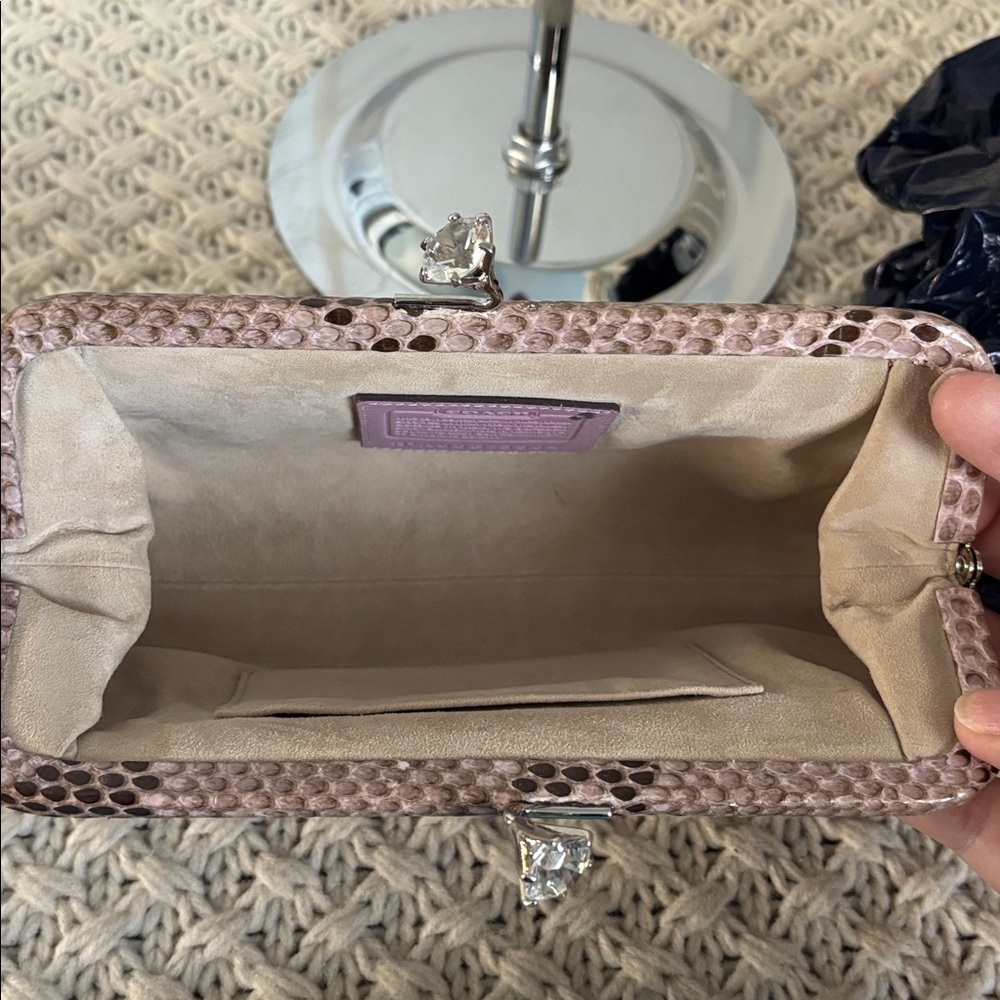 Very Rare Vintage Coach Sample Python Clutch, Mad… - image 9
